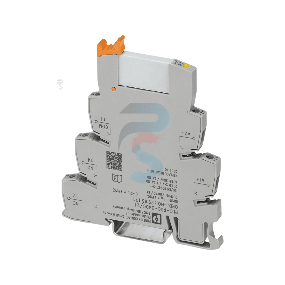 Phoenix Contact 2967060, PLC-RSC- 24DC21-21 24V DC 2 DPDT COB Slim Relay With Base