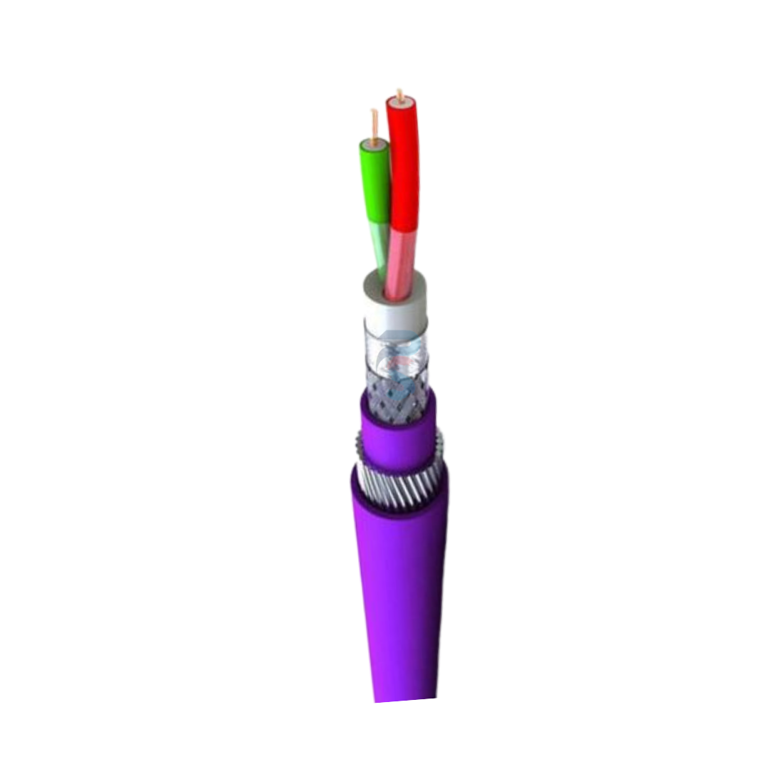 Belden YZ65745, PROFIBUS Armor Cable 1 Pair 22AWG Shielded Oil-Resistant PVC Jacket