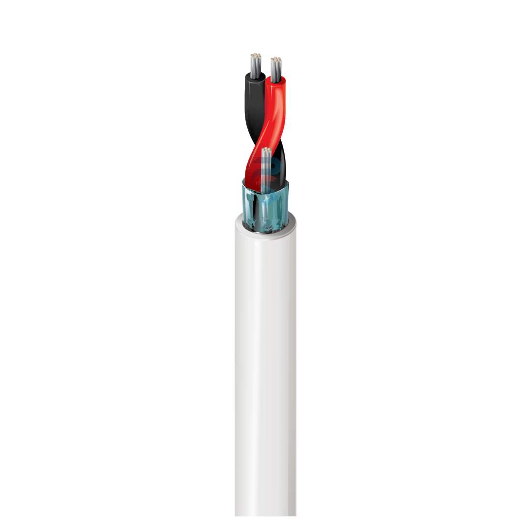 Belden 1801B, 24 AWG 1-Pair Shielded Plenum Audio Cable