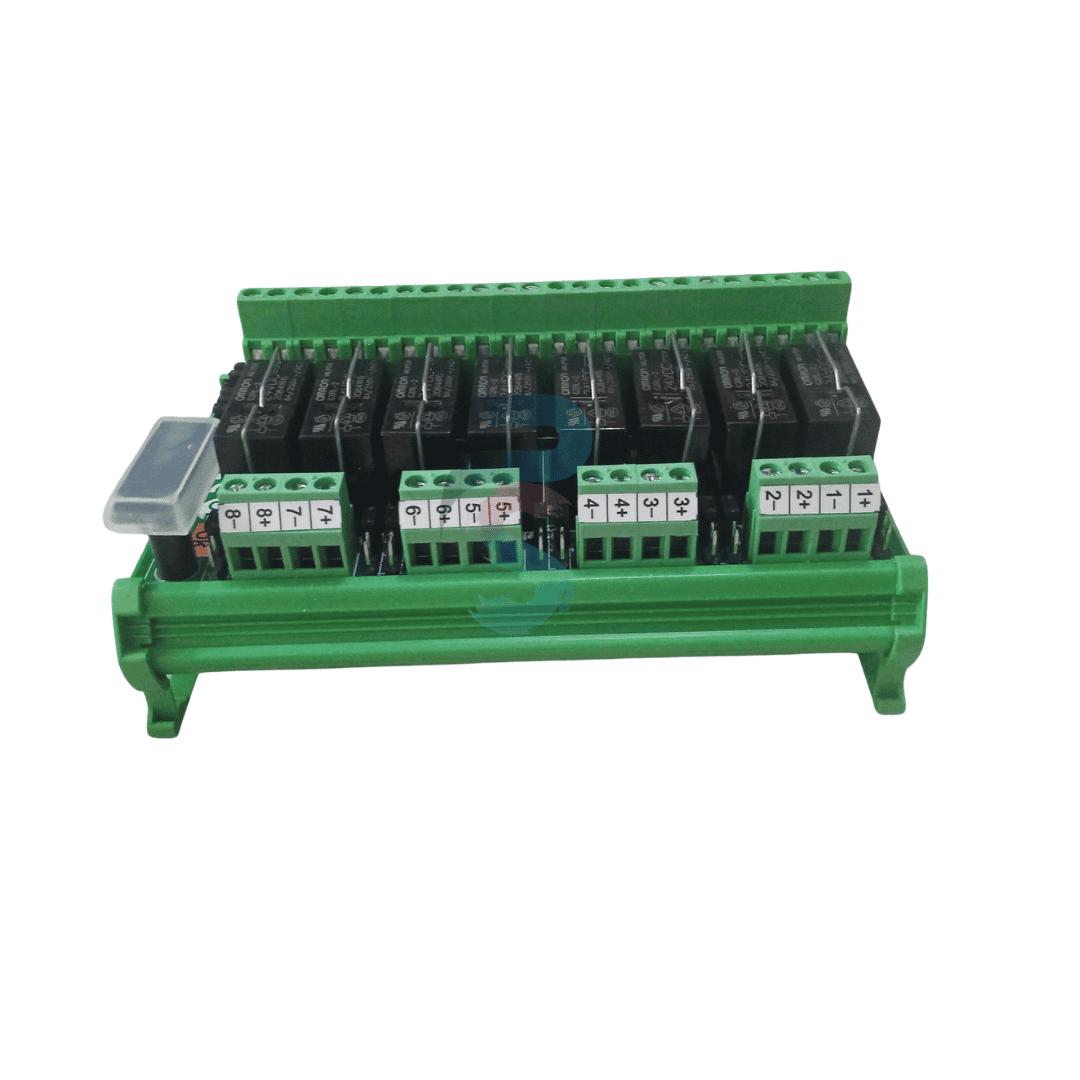 UL24D08-2COB-V2, 8 Channel Relay Card, 24 Volt DC ,OMRON Relay, 2COB change over