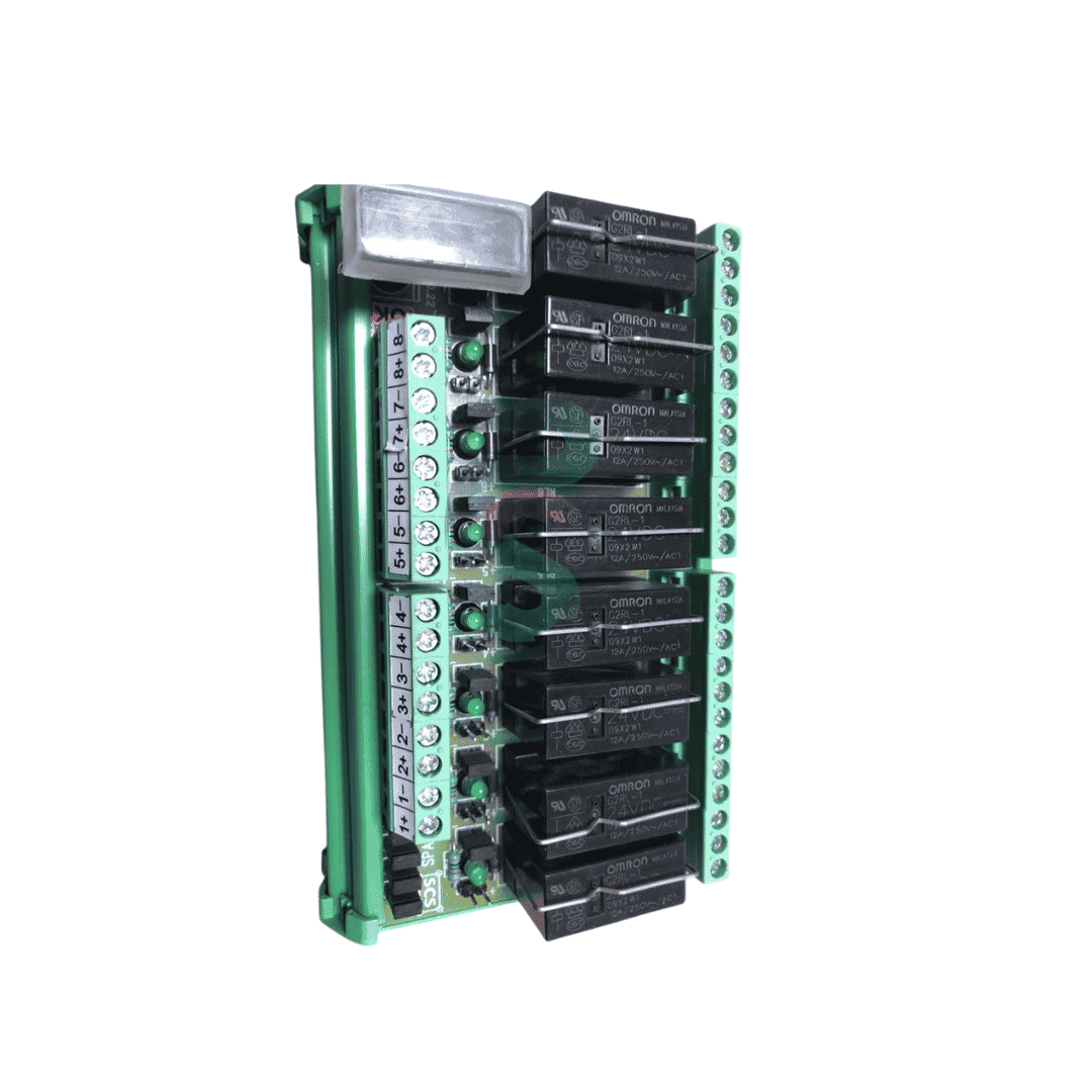 UL24D08-COB-V1, 8 Channel Relay Card, 24 Volt DC With OMRON Relay